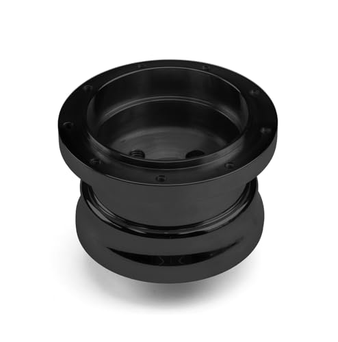 Adjustable Nine Bolt Black Billet Aluminum Steering Wheel HUB Adapter for '48-'57 Ford with 40 Spline Shaft