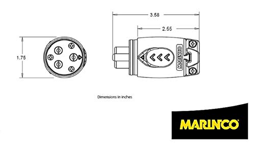 12VCPS3 Marinco 70A Trolling Motor Plug & Receptacle