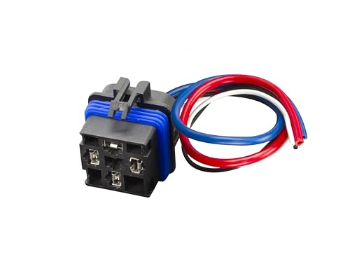 4-Prong Sealed Viair Relay With Pre-Wired Female Socket, 93944, 40 Amp 12V, IP66