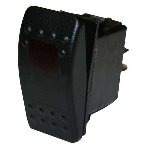 Rocker Switch Bulldog Winch 20284- Momentary On/Off, Lighted Red, 3-Pin