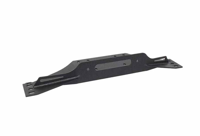 Fishbone Jeep TJ Offroad Winch Plate Steel 97-06 Wrangler TJ Black Textured Powdercoat Piranha Series - FB21052