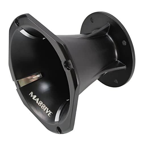 F4 Massive Audio Flare Horn | 2" Bolt-On Compression Driver Horn | 90° x 40° Dispersion | High SPL | Pro Audio & Car Sound Upgrade
