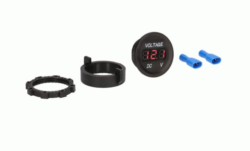 Mini Voltage Meter W/Hardware InstallBay - Retail Pack