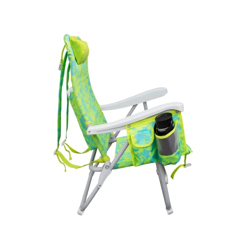 Hurley Beach Outdoor Standard Backpack Chair, One Size, Acid Green