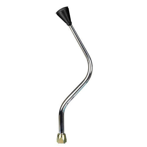 ES Shifter Lokar Performance Products Ford 6R80 Chrome 16" Bench Bend Lever Hi-Tech Black Knob