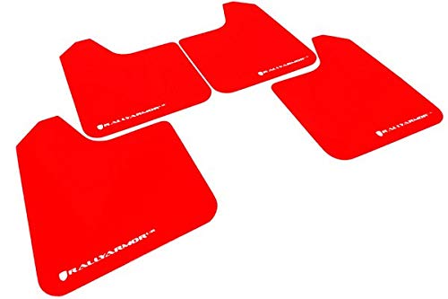 Rally Armor Red, White MF23-UR-RD/WH Mud Flap with Logo (13+ Subaru BRZ / 13+ Scion FR-S UR), 1 Pack