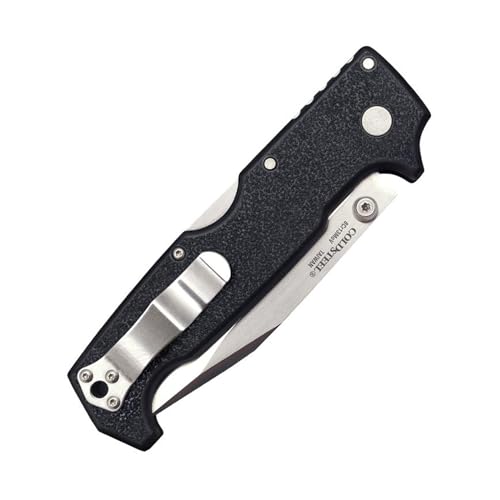 COLD STEEL 8Cr14MoV Steel SR1 Lite 4" Blade Griv-Ex Handle Tactical Self-Defense Folding Knife with Tri-Ad Locking Mechanism, Pocket/Belt Clip