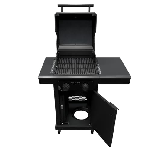 Pro Series Charbroil with Amplifire Infrared Technology 2-Burner Propane Gas Grill and Griddle Cabinet, Black - 463676724