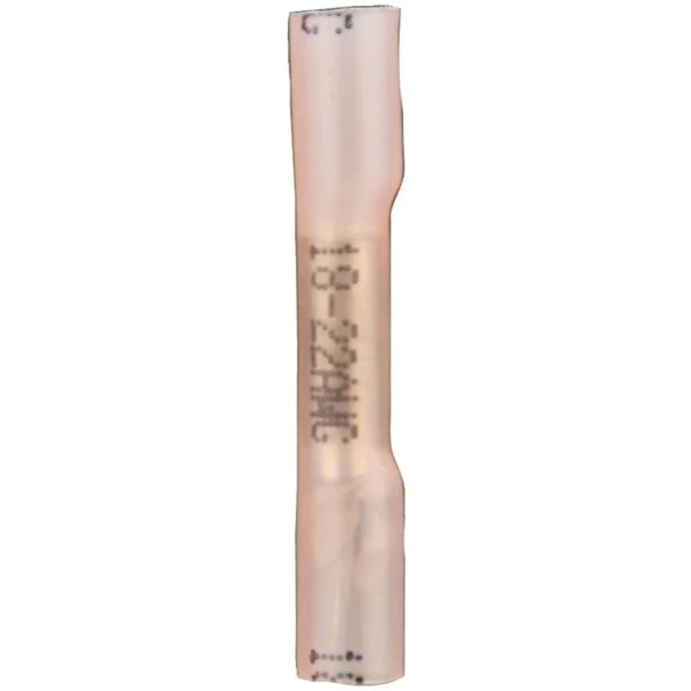 HSRBC Install Bay 22 - 18 Gauge Heat Shrink Butt Connector, 100 Pack, Beige