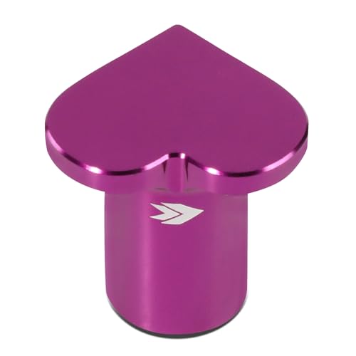 NRG Innovations 6061 Aluminum NRG-DB-H003PP Heart Shape Parking Brake Release Button, Hand Brake Lever Button Compatible with Honda Civic/CRX/Del Sol, Purple