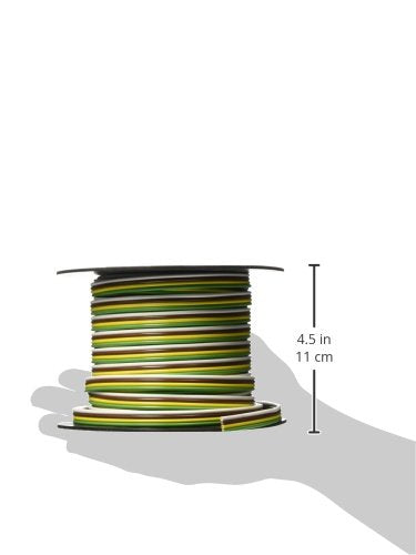 Deka East Penn (02915) 100' 16-4 Gauge Parallel Primary Wire, Yellow, Green, White, Brown