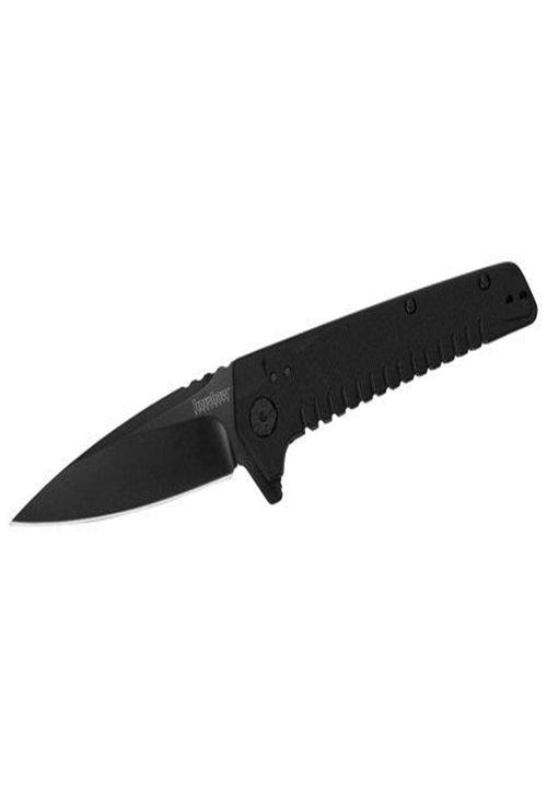 Kershaw Fatback 1935X Folding Knife Assisted Opening, Steel-Black Oxide Finish, Black Nylon Handle