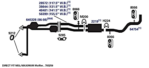 Exhaust Muffler AP Exhaust Products 700258