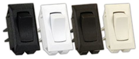 12V JR Products 13391-5 Polar White Unlabeled On/Off Switch