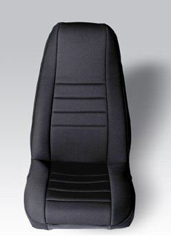 13212.01 Rugged Ridge Seat Cover Kit, Front, Neoprene, Black; 76-90 Jeep CJ/Wrangler YJ