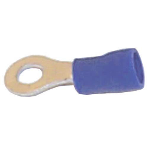 Insulated Ring Terminals Sierra International for 16-14 Gauge Wire (10 Pack), Blue, Size 8