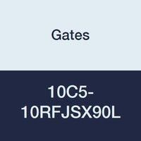 Gates Field Attachable 10C5-10RFJSX90L for C5C, C5D and C5M Hose, Dual Seat Female JIC 37/SAE 45 Flare Swivel, 90 Bent Tube, Steel, 1/2" ID
