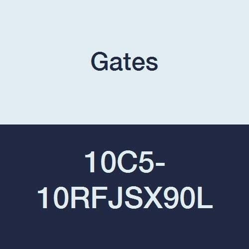 Gates Field Attachable 10C5-10RFJSX90L for C5C, C5D and C5M Hose, Dual Seat Female JIC 37/SAE 45 Flare Swivel, 90 Bent Tube, Steel, 1/2" ID