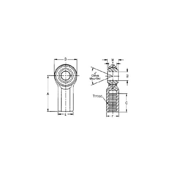 Rod End, Female RH, 7/16-20