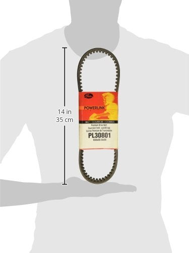 Gates Premium PowerLink Continuously Variable Transmission (CVT) Scooter Belt, Black PL30801