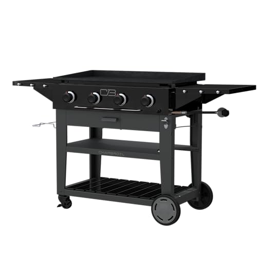 36" Charbroil® Performance Series™ Propane Gas Griddle with Cart 4 Burner Flat Top Grill, Black 463259124