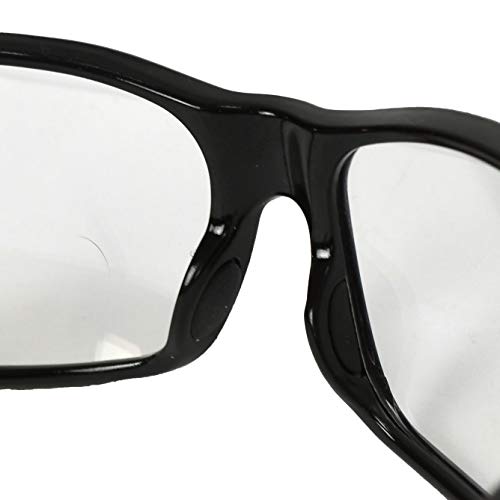 Black Frame Safety Eyewear - Silver Mirror Lens
