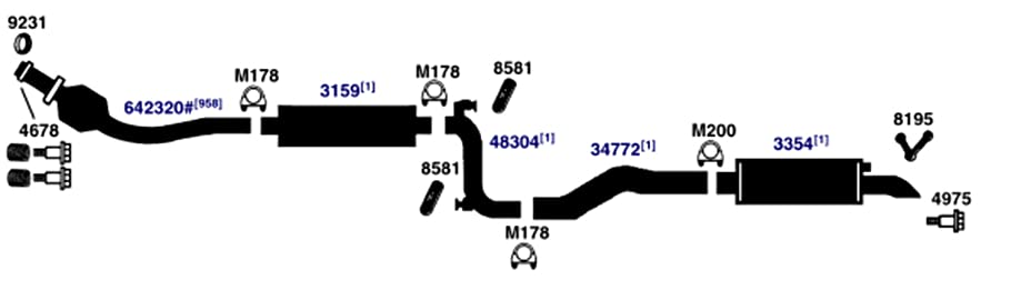 Exhaust Muffler AP Exhaust Products 3354