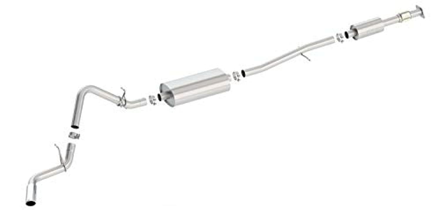 BORLA Cat-Back Sys. 140800 for '19-'23 Chevrolet Silverado 1500/GMC Sierra 1500 2.7L Turbo AT 2 & 4WD Ext. Cab 6' 7" Bed/Crew Cab 5' 9" Bed. O.E. Single Side Exit. Adapter 60708 For Crew Cab 6' 7" Bed