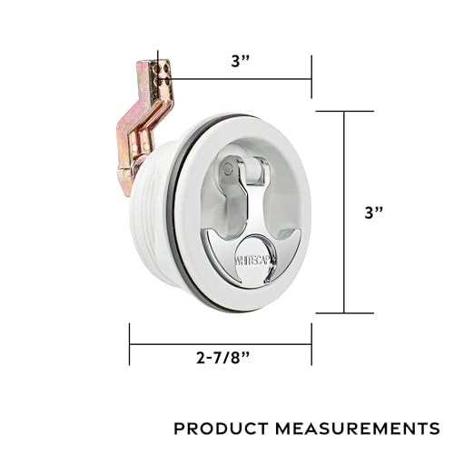S-0226WC Whitecap T-Handle Latch with Keyed Lock - White-Chrome Plated