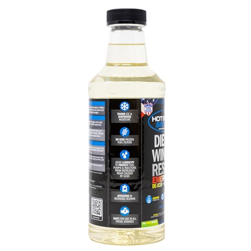 Diesel Winter Rescue Hot Shot's Secret Emergency De-icer & Quick Thaw 1 Quart Bottle, Diesel Anti-Gel Fuel Additive Disperses Moisture & De-ices Fuel in Filters, Lines, Pumps & Tank
