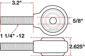 XAXIS Rod End Ball Joint Specialty Products Company (15738) Vehicle Specific Item