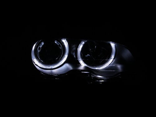 BMW Anzo USA 121269 Projector with Halo Black Clear Amber Headlight Assembly - (Sold in Pairs)