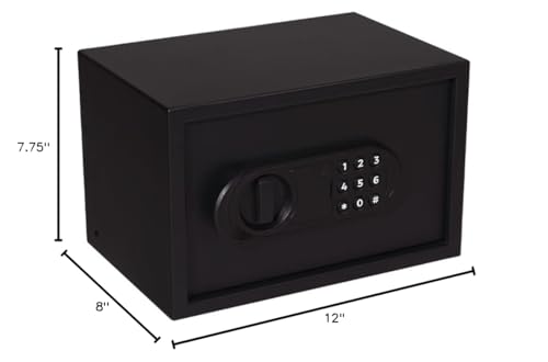 Security Vault Home & Office with Electronic Keypad, Heavy Duty Steel Electronic Safe Box with Backup Keys, PV2S