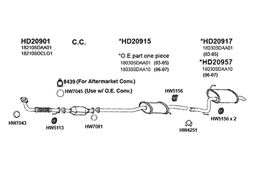 Center Ansa HD20915 - Exhaust Muffler
