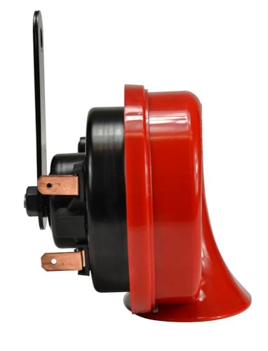 Twin Trumpet HELLA 007424801 High/Low Tone 12V Horn Kit with Bracket, Red