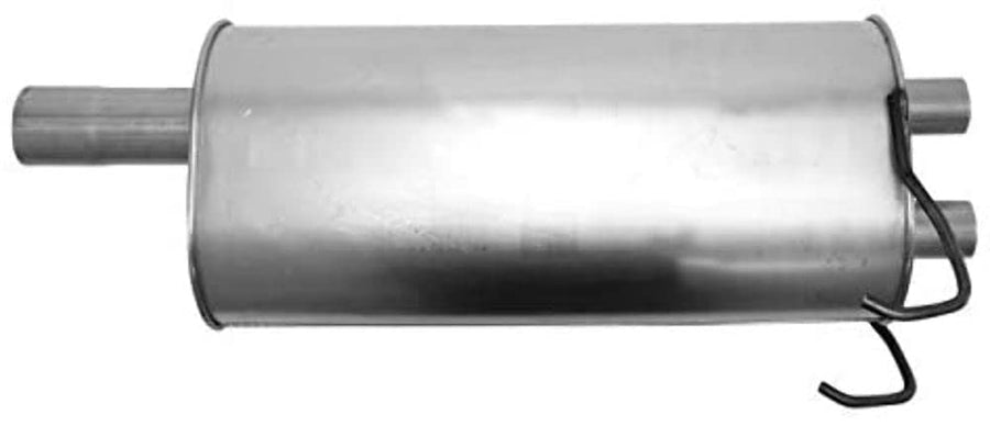 Challenge Muffler 2567 - Oval Body - H8.5" X W11.5" X L26" 37.5" OAL 3" ID / 2.25" ID Config. BB Muffler - Challenge