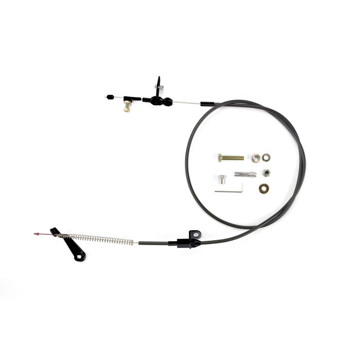 Ford Aod Kickdown Cable Kit Lokar Performance Products Black Housing And Fittings XKD-2AODU