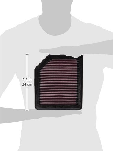 High-Flow K&N Original Lifetime Engine Air Filter: Increase Power: Premium, Washable: Compatible with 2006-2011 HONDA: Civic, Crossroad, 33-2342
