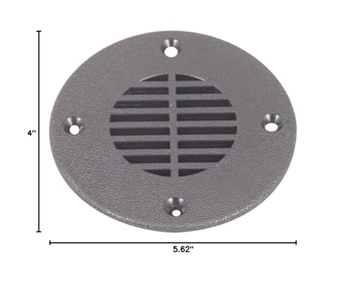 T-H Marine Floor Drain and Vent Cover FD-4-DP - Black, 4"