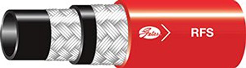 Gates Synthetic Rubber 3RFSXREEL Red Fire Suppressant Hose, 440' Length, 0.19" ID, 3000 Working PSI, 40°F to +212°F Temperature Range