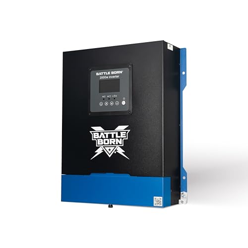 2000W Battle Born Inverter - Pure Sine Wave AC Power with High Surge Capability - Built for RV, Marine, Solar, & Off-Grid Power Systems