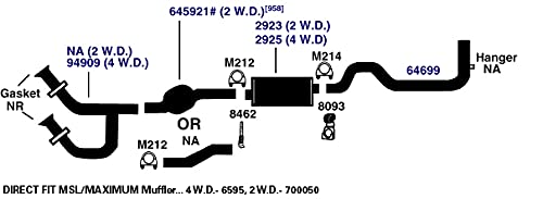 Exhaust Muffler AP Exhaust Products 6595