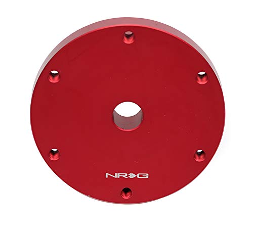 NRG Innovations Gaming Streering Wheel NRG-SRK-TMH-RD Short Hub Adapter 6x70mm Bolt Pattern Red Body
