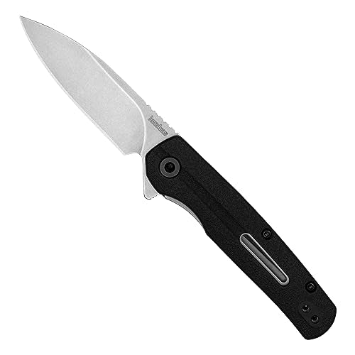 Kershaw Pocket Knife Korra, Black Design, 2.75 Inch Stainless Steel Drop Point Blade, EDC with Assisted Opening, Reversible Pocketclip, Everyday Carry Pocket Knife for Men and Women