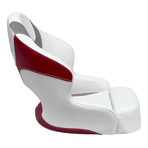 Baja Series Wise 3314-1774 Bucket Seat, Brite White/Grey/Dark Red