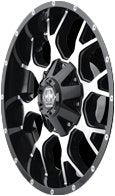 Warrior Mayhem Black/Machined Face Wheel 17" x 9" 6/139.7(6/135) 18 108.00 (Qty 1)