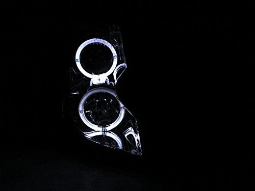 Chrome Halo Anzo USA Projector Headlight with Clear Lens for Cadillac CTS