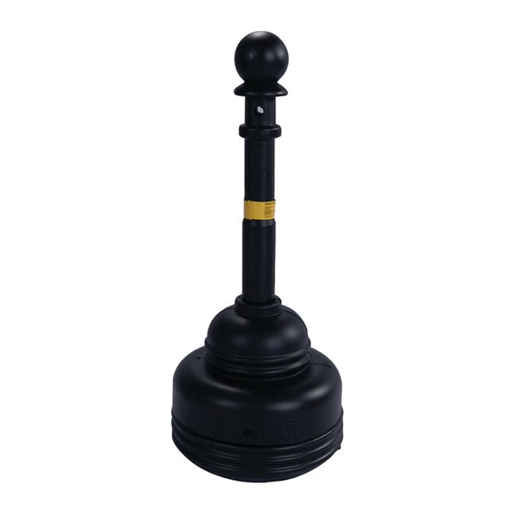 Eagle SafeSmoker 1206BLACK High Density Polyethylene (HDPE) Cigarette Receptacle, 5 quarts Capacity, 37.75" Height, 15.25" Diameter, Black