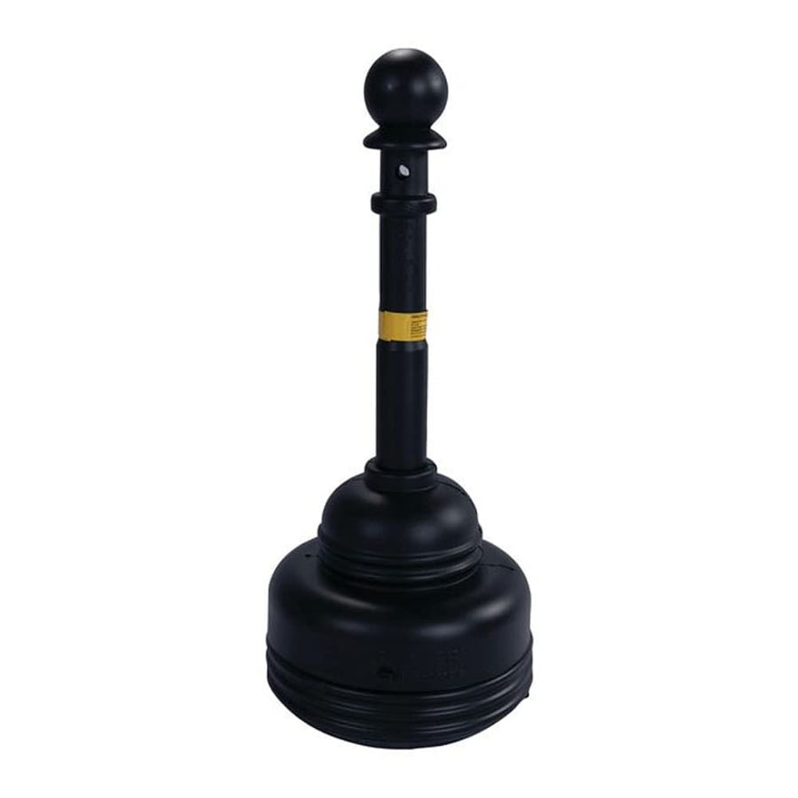 Eagle SafeSmoker 1206BLACK High Density Polyethylene (HDPE) Cigarette Receptacle, 5 quarts Capacity, 37.75" Height, 15.25" Diameter, Black