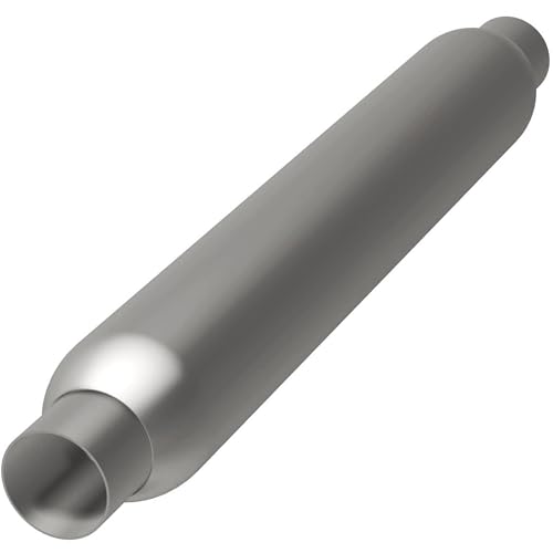 MagnaFlow Performance Glasspack Exhaust Muffler 18146: 2.5"/2.5" Inlet/Outlet, 4x4x26" Round